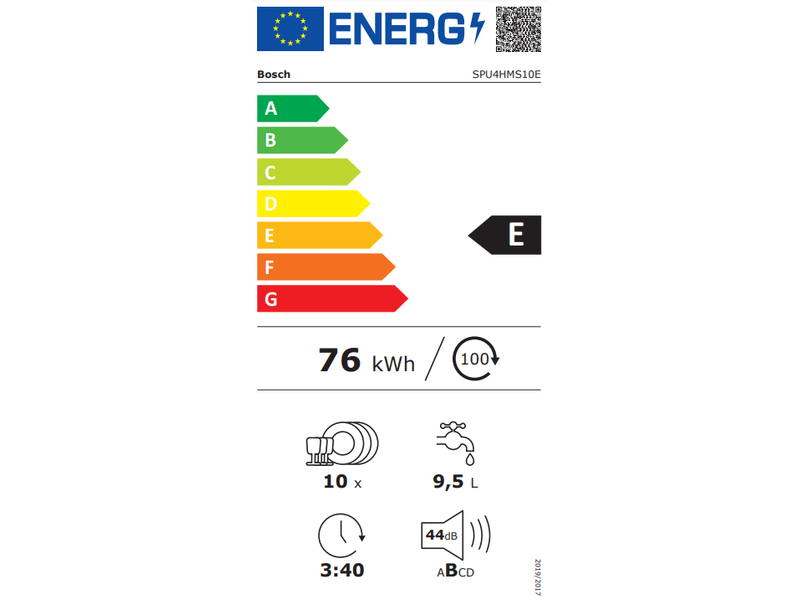 Bosch SPU4HMS10E Aláépíthető Mosogatógép