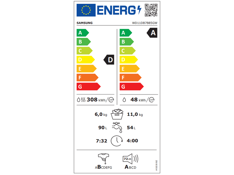 Samsung WD11DB7B85GWU4 Bespoke mosó- és szárítógép