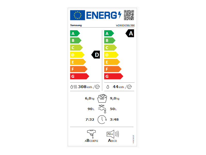 Samsung WD90DG5B15BELE Mosó- és szárítógép
