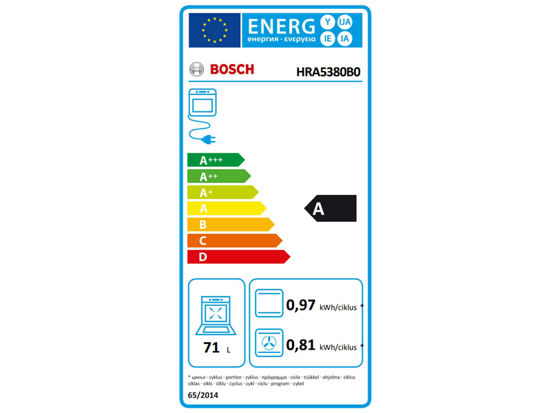 Bosch HRA5380B0 Beépíthető sütő