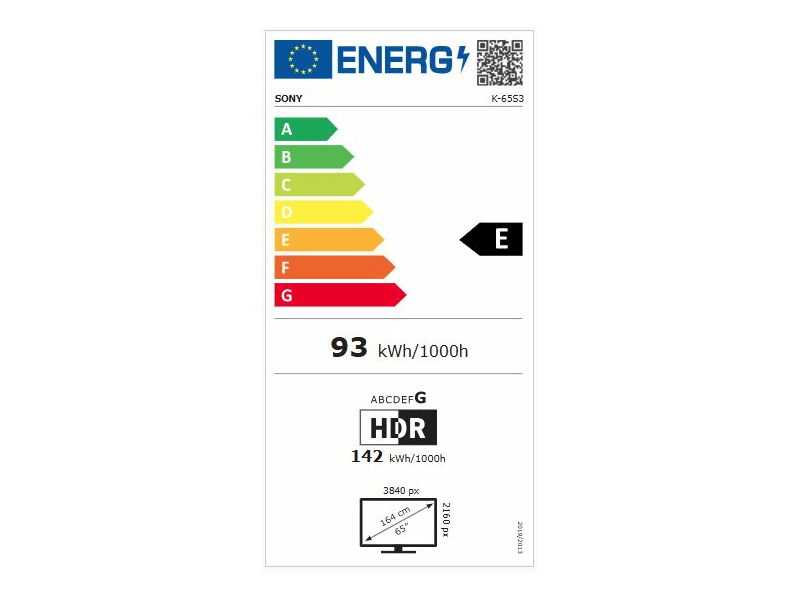 SONY K65S35 Bravia 3 Direct LED 4K 164cm