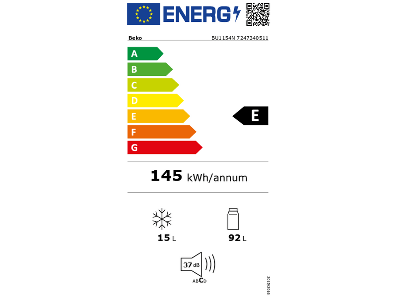 Beko BU1154N Beépíthető hűtőszekrény