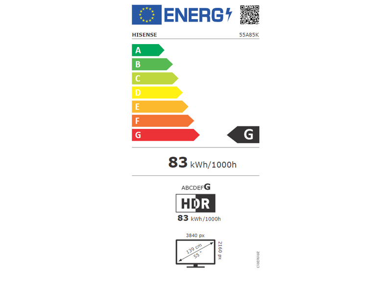 Hisense 55A85K 4K UHD Smart OLED TV