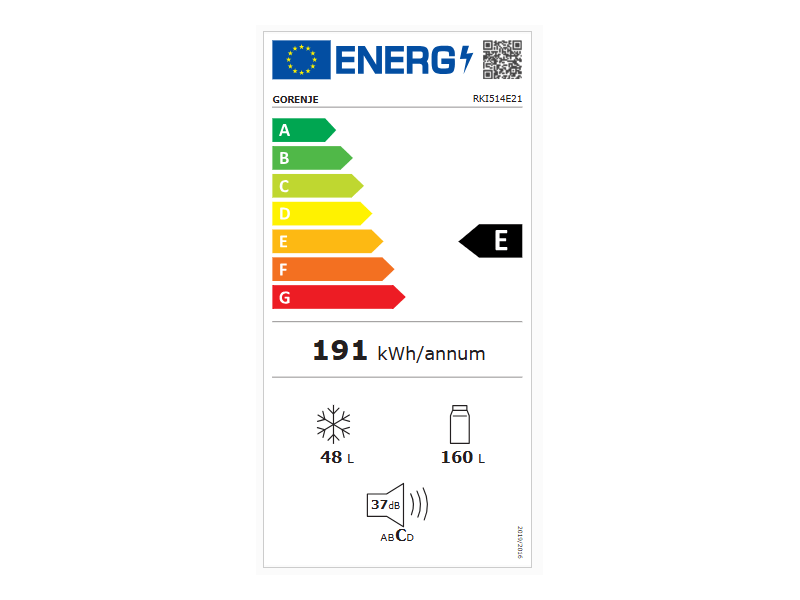 Gorenje RKI514E21 Beépíthető alulfagyasztós hűtőszekrény