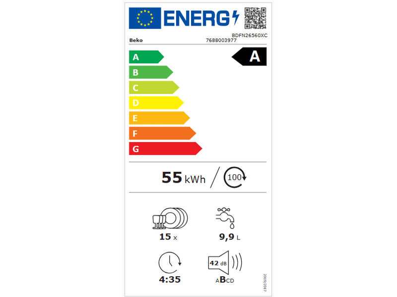 Beko BDFN26560XC Mosogatógép