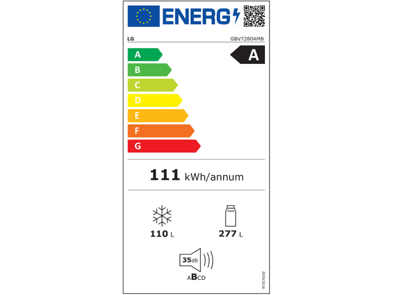 LG GBV7280AMB Alulfagyaztós hűtőszekrény