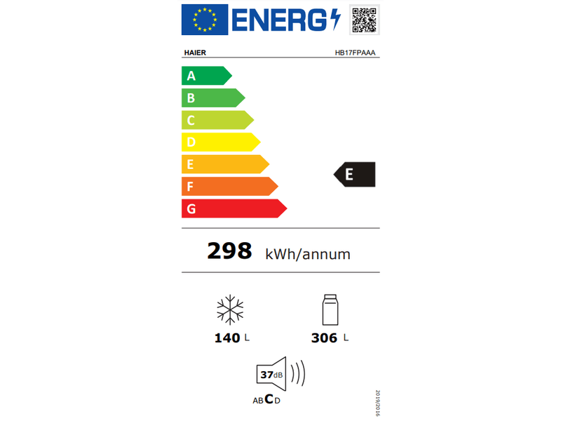 Haier HB17FPAAA Alulfagyasztós hűtőszekrény