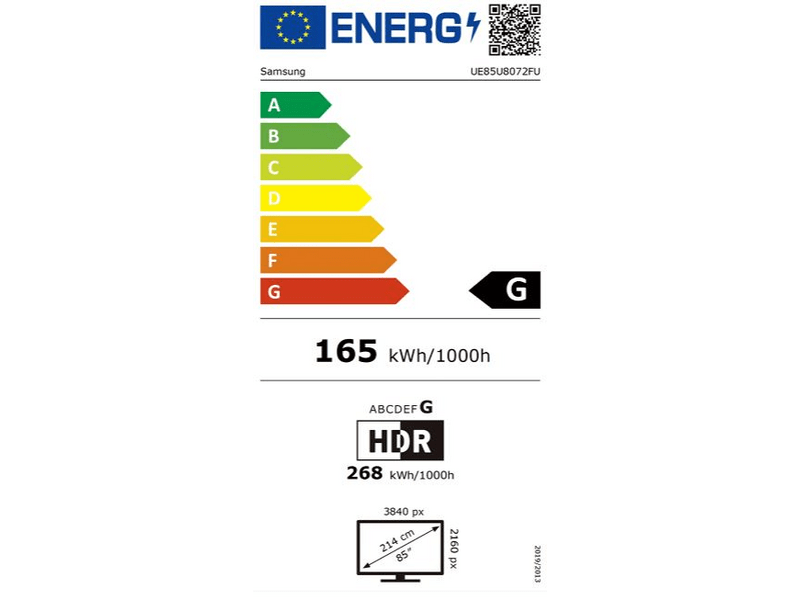 Samsung UE85U8072FUXXH 85" 4K UHD Smart LED televizor