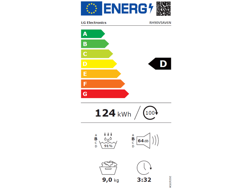 LG RH90V5AV6N Sušilica s toplinskom pumpom