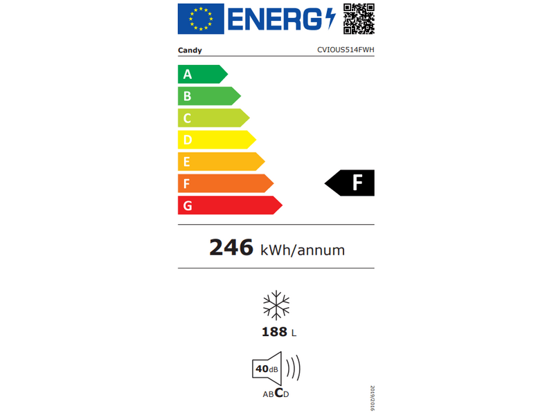 Candy CVIOUS514FWH Fagyasztószekrény