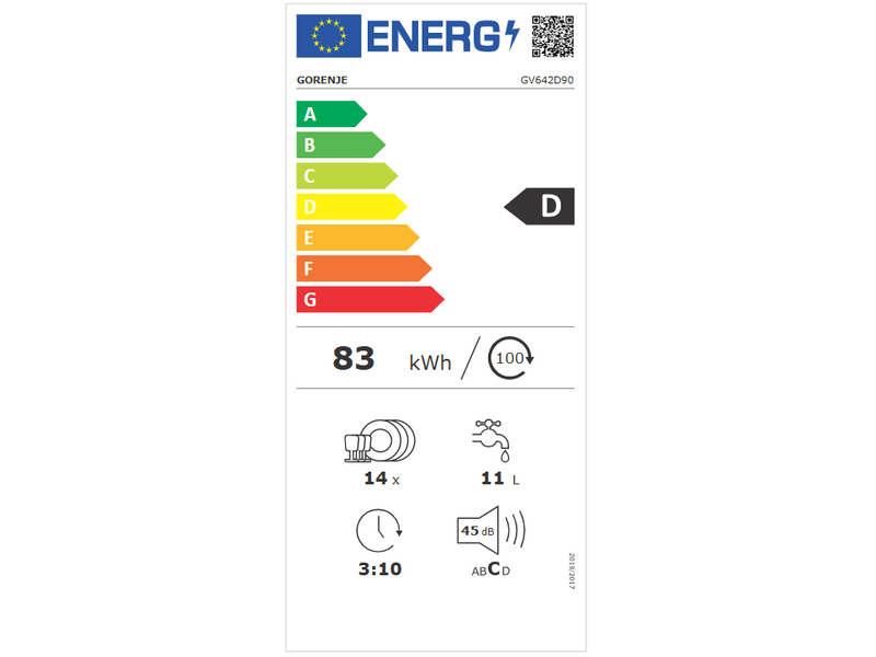 Gorenje GV642D90 Beépíthető mosogatógép