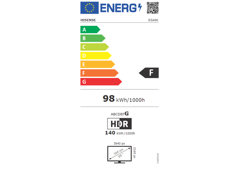 Hisense 65A6K 4K UHD Smart LED TV
