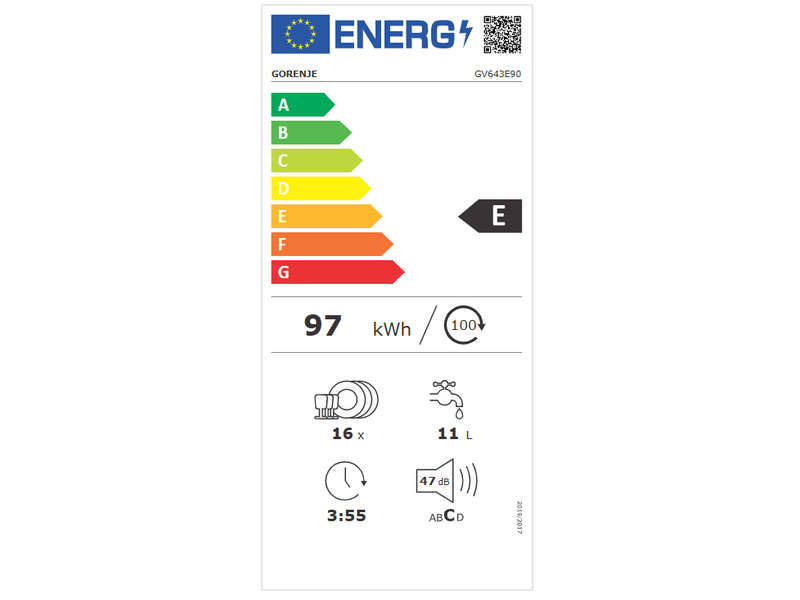 Gorenje GV643E90 Beépíthető mosogatógép