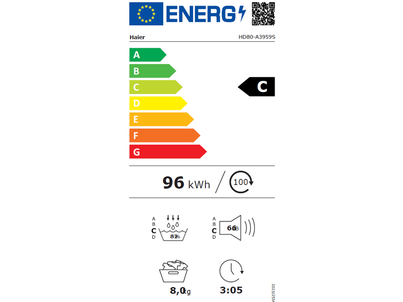 Haier HD80-A3959-S Hőszivattyús szárítógép