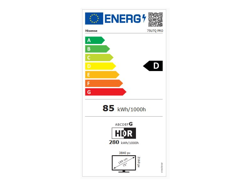 Hisense 75U7Q PRO 75" 4K UHD Smart mini-LED televizor
