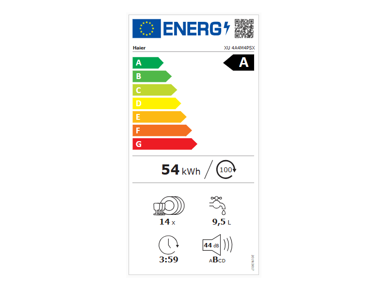 Haier XU 4A4M4PSX I-Pro Shine Series 6 Mosogatógép