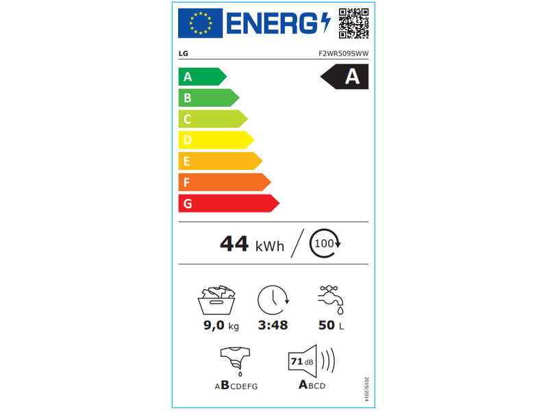 LG F2WR509SWW Parna perilica rublja s prednjim punjenjem