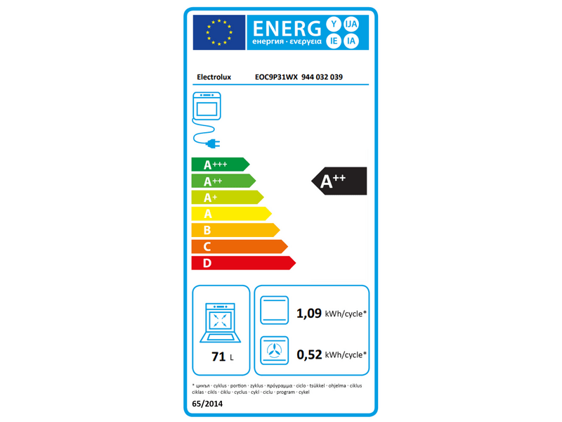 Electrolux EOC9P31WX 700 Beépíthető gőzsütő