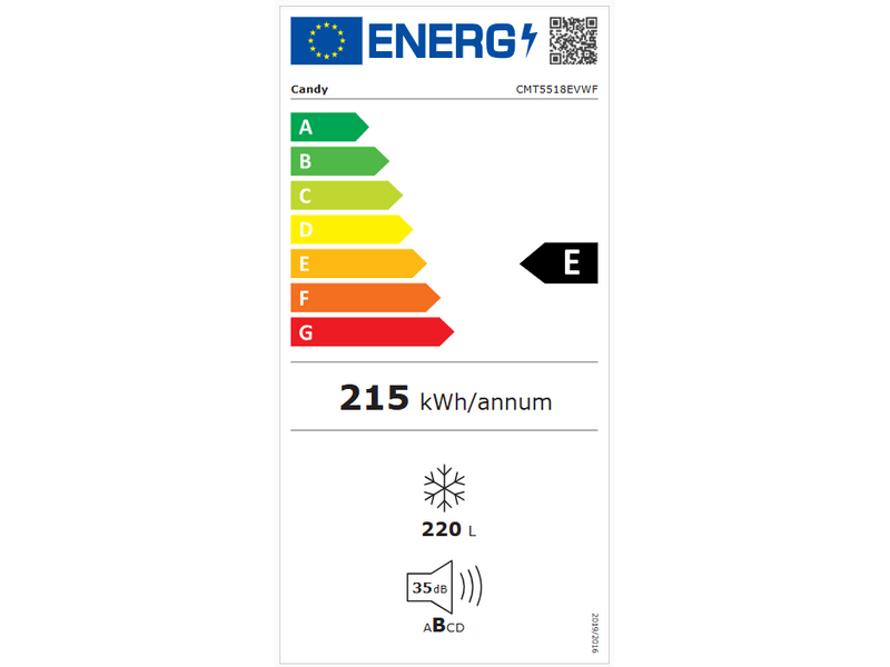 Candy CMT5518EVWF UP Freezer 600 Beépíthető fagyasztószekrény