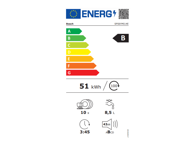 Bosch SPS6YMI14E Szabadonálló Mosogatógép