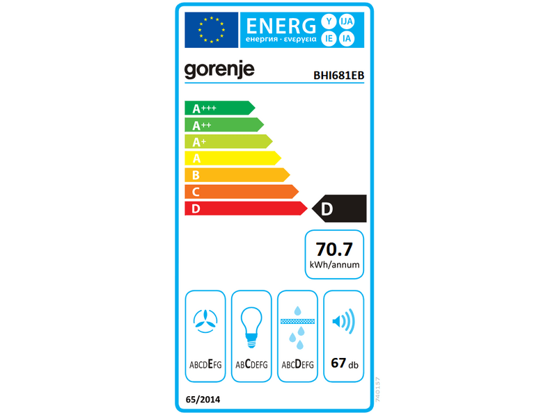 Gorenje BHI681EB Beépíthető páraelszívó