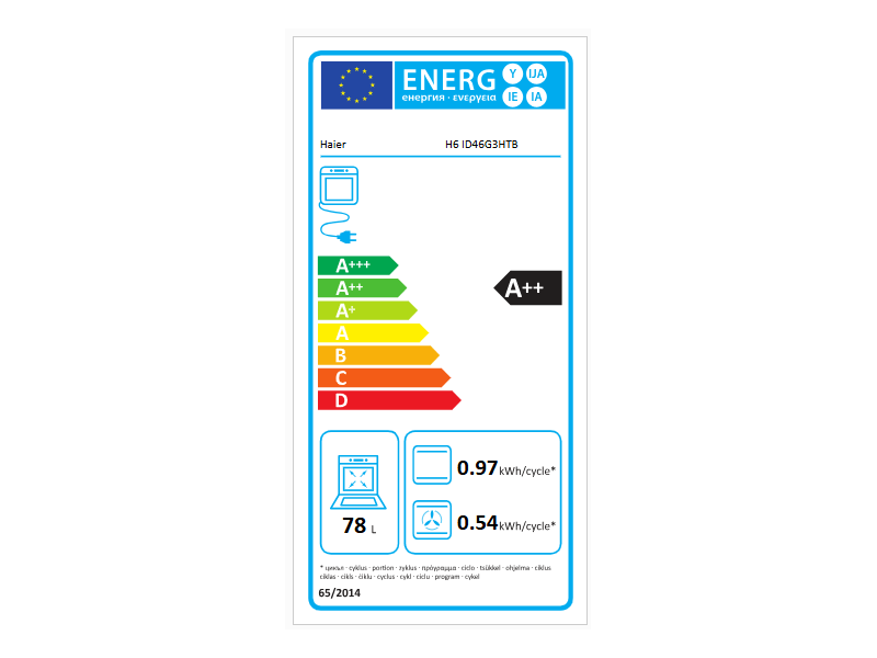 Haier H6ID46G3HTB ID Series 4 Beépíthető sütő
