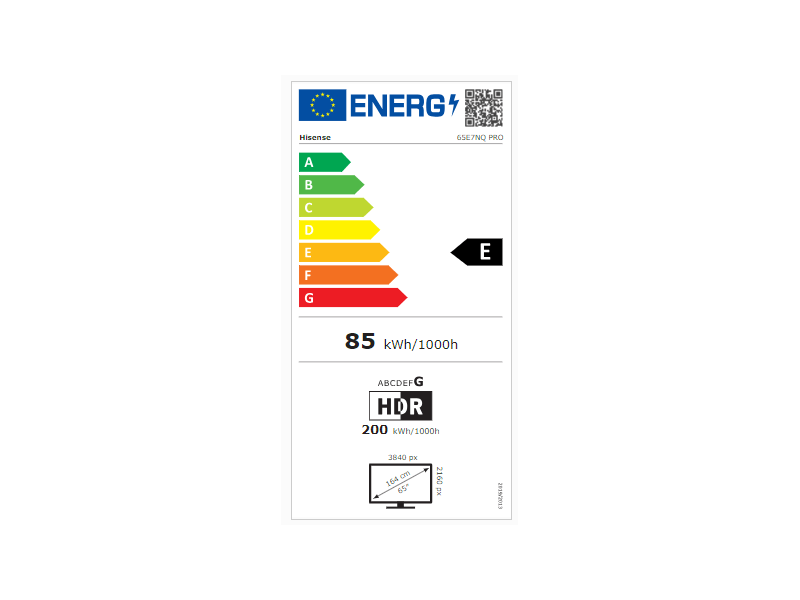 65E7NQPRO 4K UHD Smart QLED TV