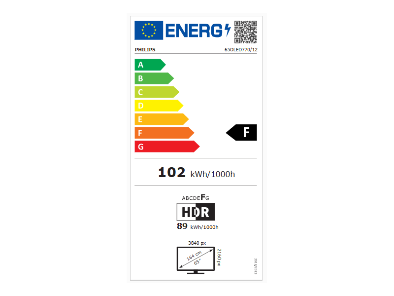 164cm 4K UHD OLED Smart Ambilight TV
