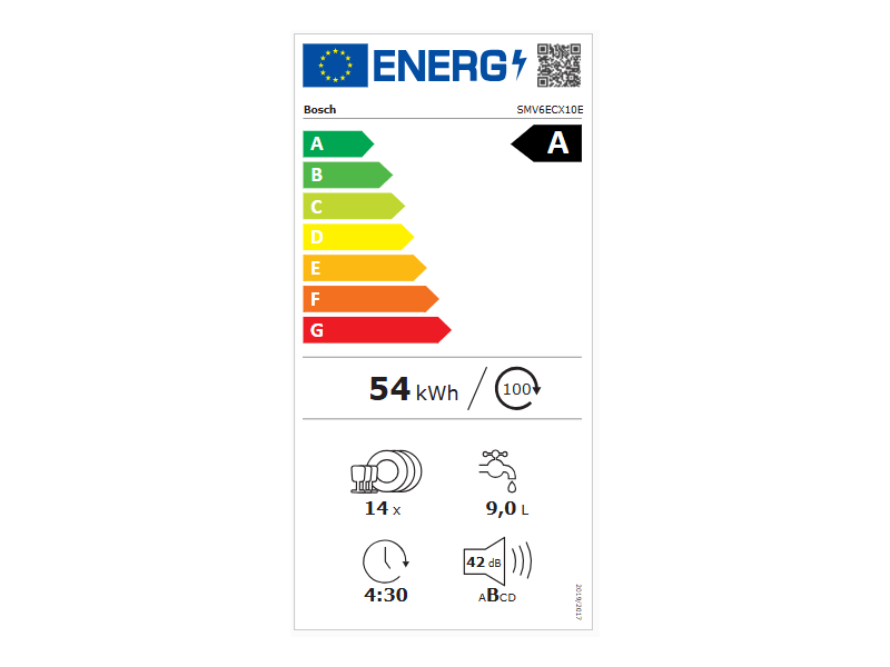 Bosch SMV6ECX10E Beépíthető mosogatógép
