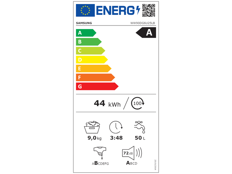 Samsung WW90DG6U25LBU4 Elöltöltős mosógép