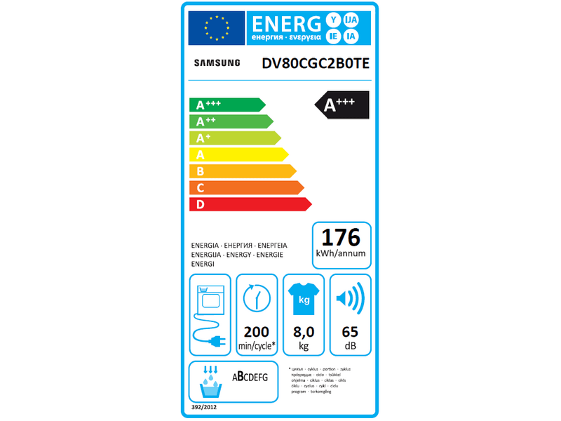 Samsung DV80CGC2B0TELE Hőszivattyús szárítógép