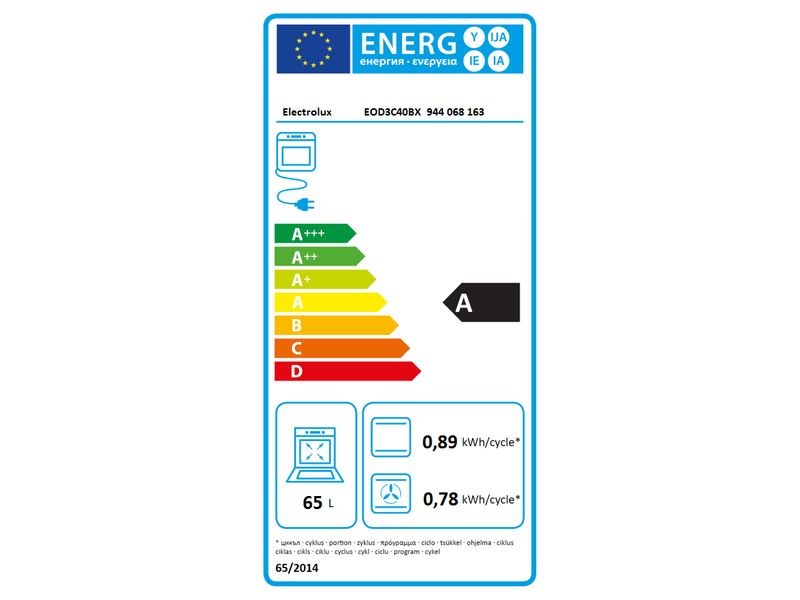 Electrolux EOD3C40BX Beépíthető sütő