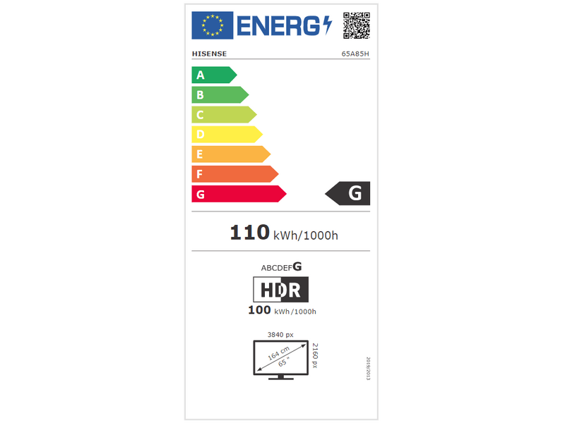 Hisense 65A85H 4K UHD Smart Gamer OLED TV