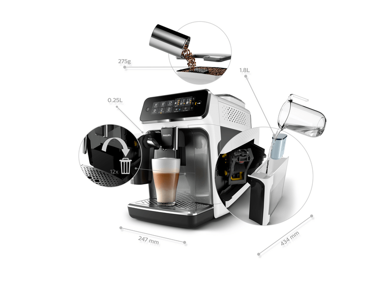 Philips Series 3200 LatteGo EP3249/70 Automata kávéfőző LatteGo tejhabosítóval