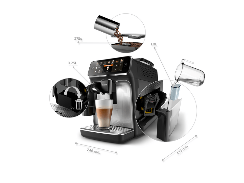 Philips Series 5400 LatteGo EP5446/70 Automata kávéfőző LatteGo tejhabosítóval