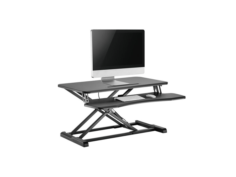Equip Monitor/Periféria Asztali állvány - 650840 (Ergonomikus, állítható magasság: 10-50 cm, Max.: 15kg, acél, fekete)
