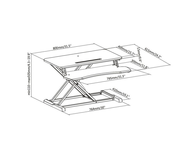 Equip 650840 stolni stalak za monitor/periferiju