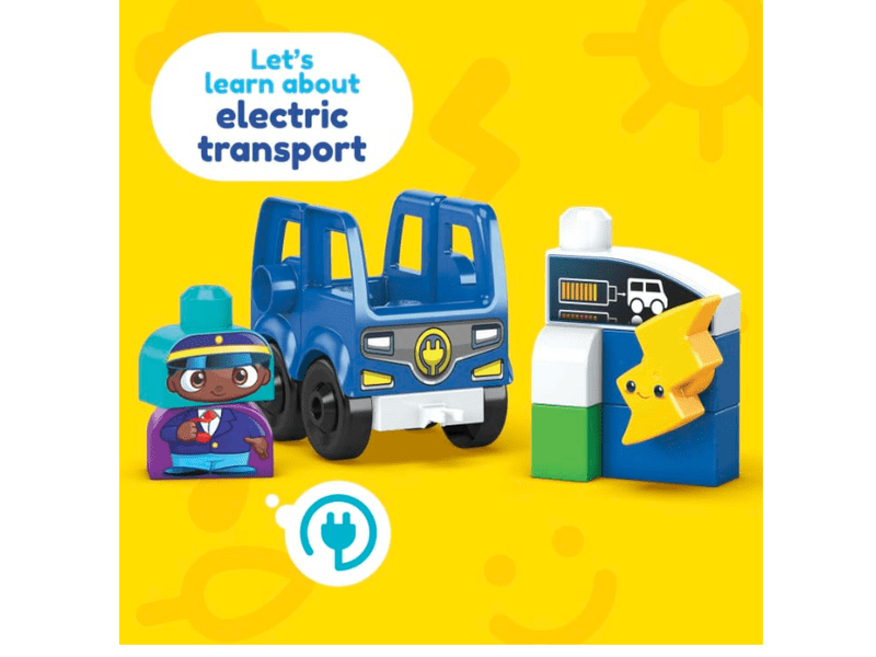 Buszmegálló és Töltőpont Járművel Építőkockák (HDX90)