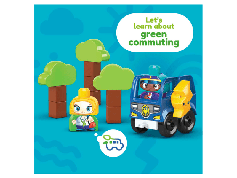 Buszmegálló és Töltőpont Járművel Építőkockák (HDX90)