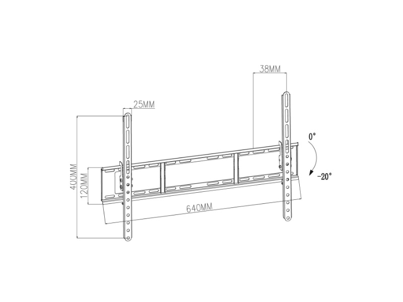 Nedis TVWM1151BK Billenthető TV fali tartó, fekete