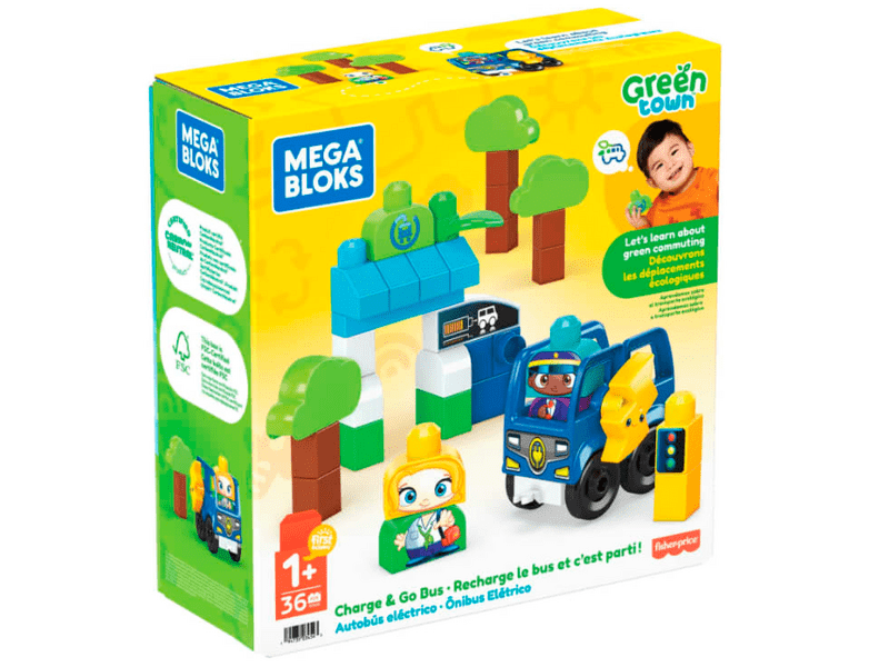 Buszmegálló és Töltőpont Járművel Építőkockák (HDX90)