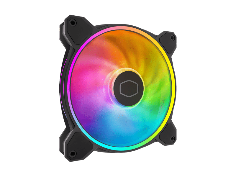 Fan Cooler Master - Case Fan - 14cm - MasterFan MF140 Halo2 - Fekete - MFL-B4DN-16NP2-R2