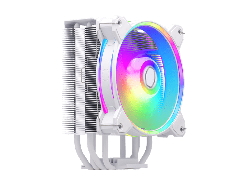COOLER MASTER CPU hűtő HYPER 212 HALO WHITE ARGB, LGA1700 támogatással, fehér