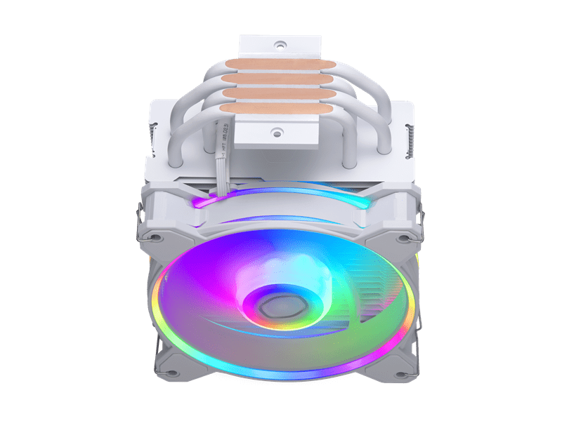 COOLER MASTER CPU hűtő HYPER 212 HALO WHITE ARGB, LGA1700 támogatással, fehér