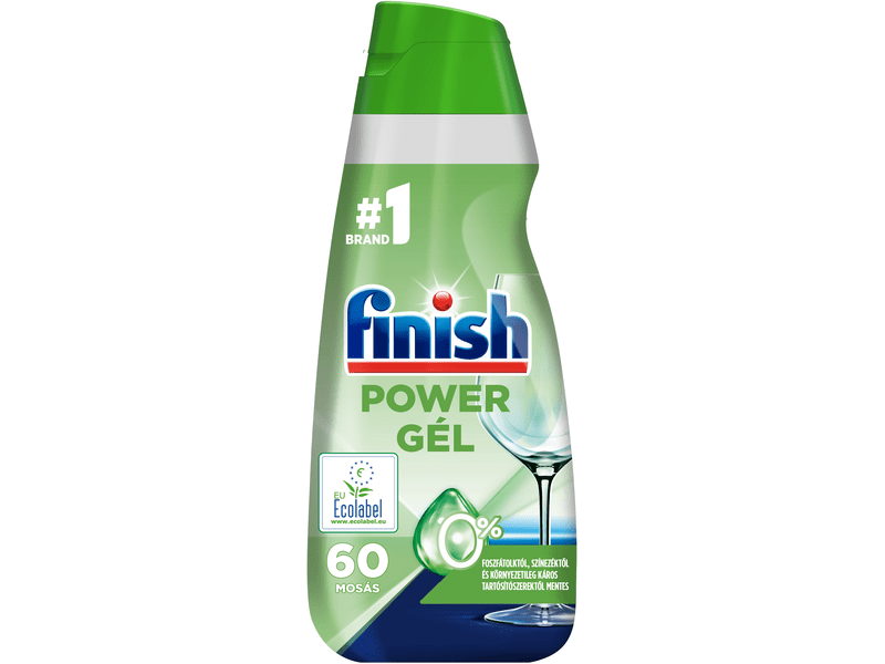 Finish Power All in 1 0% Gel gépi mosogatógél, 900 ml