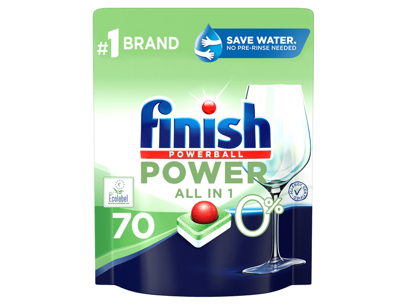 Finish Green Power 0% All in 1 mosogatógép tabletta, 70 db