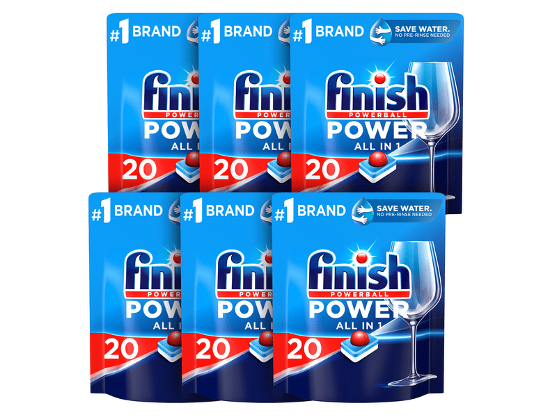 Finish Power All in 1 mosogatógép tabletta, Regular, 6x20 db