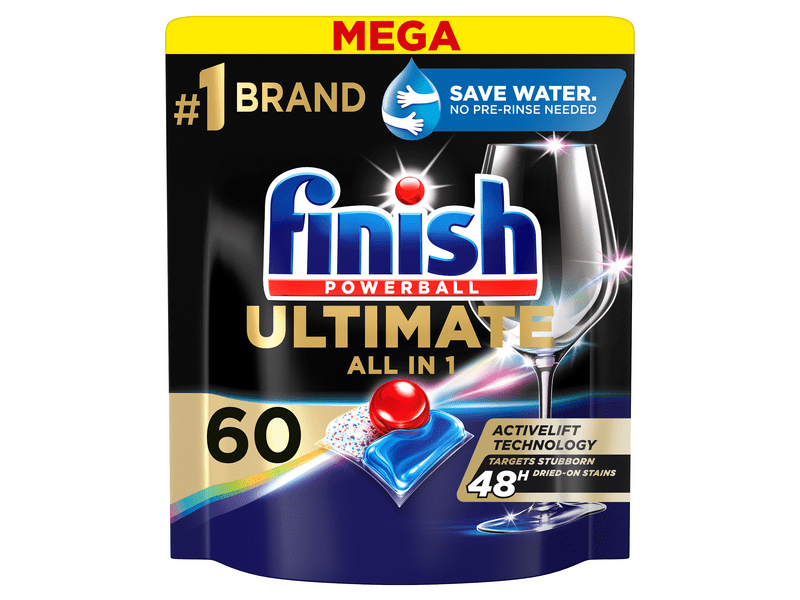 Finish Powerball Ultimate All in 1 mosogatógép kapszula, Regular, 60 db