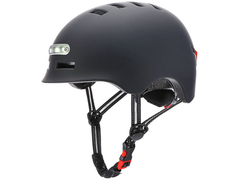 Kello Bukósisak elöl-hátul LED lámpával, S, Fekete