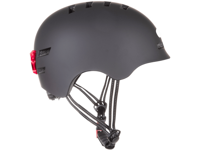 Kello Bukósisak elöl-hátul LED lámpával, M, Fekete